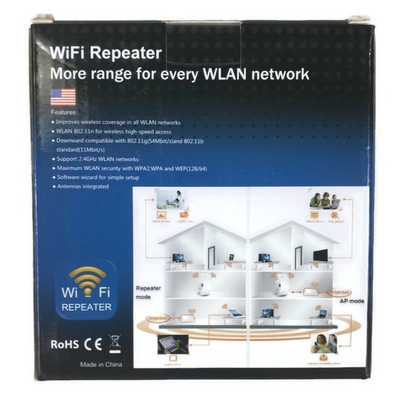 Range Extender Repeater, 300Mbps Wireless Router Signal Booster Amplifier - Picture 3 of 5